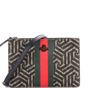 Gucci Bee Web Zip Messenger Bag Caleido #247942G72B